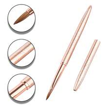 玫瑰金3D科林斯基亚克力美甲笔 美甲画笔 纯科林斯基画笔 3D绘画笔 绘图笔 DIY美甲工具 - 金色 - 查看 3