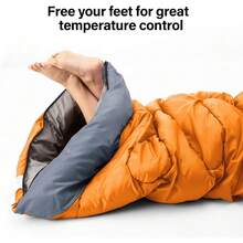 Sleeping Bag With Pillow - 4 Season Lightweight Waterproof Warm Sleeping Bag With A Compression Sack For Adults, Women, Men's Outdoors Camping, Hiking, Backpacking - Orange - View 7