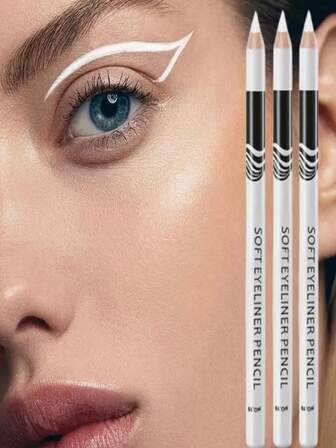 1/2 支防水白色眼线凝胶笔，高显色持久防水眼线笔，提亮眼妆工具，完美的母亲节礼物