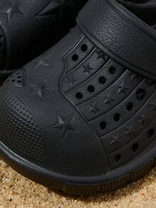 1 Pair Comfortable, Fashionable And Casual Lightweight Breathable Cute Baby Toddler Beach Sandals, Suitable For Summer - Black - View 3