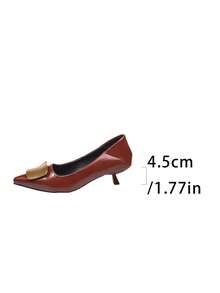 2025 New French Pointed Toe High Heels Women Shoes, Delicate Quality Elegant Lady Kitten Heel Pumps, Basic Fashion Style - Brown - View 8