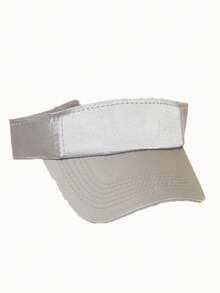 1pc Women's Fashion Faux Silk Satin Solid Color Sun Visor Cap - Multicolor - View 6