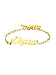 Customized Name Bracelets For Children Stainless Steel Chain Personalized Fashion Jewelry Best Gift ,Contracted,Simple,Casual,Old Money,Cuties,Custom,Personalized,Unique Ideal Gifts For Her Girlfriend,Mom,Family,Friends,Daughter For Anniversaries,For Valentine's Day,For Mother's Day,For Birthdays,For Graduation,For Daily Wear,For Weddings,For Prom