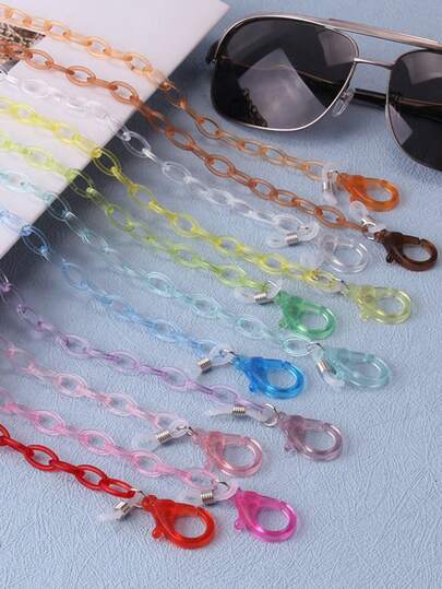 New Acrylic Transparent Crystal Face Mask Chain Eyeglass Lanyard, Mask Anti-Loss Strap, Suitable For Children And Adults
