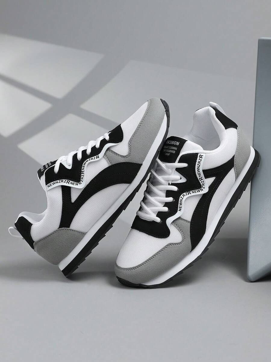 1 Đôi giày thể thao nam thời trang, thoáng khí, thoải mái, nhẹ, chống trượt, thích hợp cho thanh thiếu niên, thanh niên, trường học, tập luyện đa chức năng, ngoài trời, đi bộ hàng ngày, chạy bộ, giày thể thao unisex - Nhiều màu - Xem 1