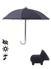 Phone Umbrella For Sun Cell Phone Umbrella Sun Shade, Mini Umbrella For Phone With Universal Adjustable Piggy Suction Cup Stand Outdoor, Sun Shade For Cell Phones, Kindle, IPad Navigator Phone Umbrella For Sun Shade Mini Phone Umbrella , Anti-Glare Sun Shield Cell Phone Cover, Protect Your Phone From Rain And Sun, Screen Blocking Glare Anti-Reflection Travel Essentials, [2pcs/Set, Phone Umbrella For Sun & Piggy Suction Cup]
