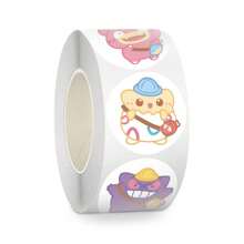 pokemon 500PCS/Roll Pokemon Cute Anime Cartoon Stickers Children Label Stickers Kawaii Toy Fun Game Tag DIY Gift Sealing Label Decoration Supplies,School Supplies,Back To School