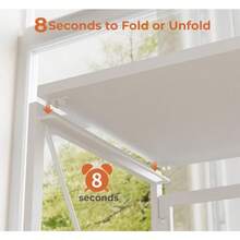 Small Folding Desk No Assembly 80cm Foldable Desk For Small Spaces Space Saving Computer Desk For Home Office White - White - View 5