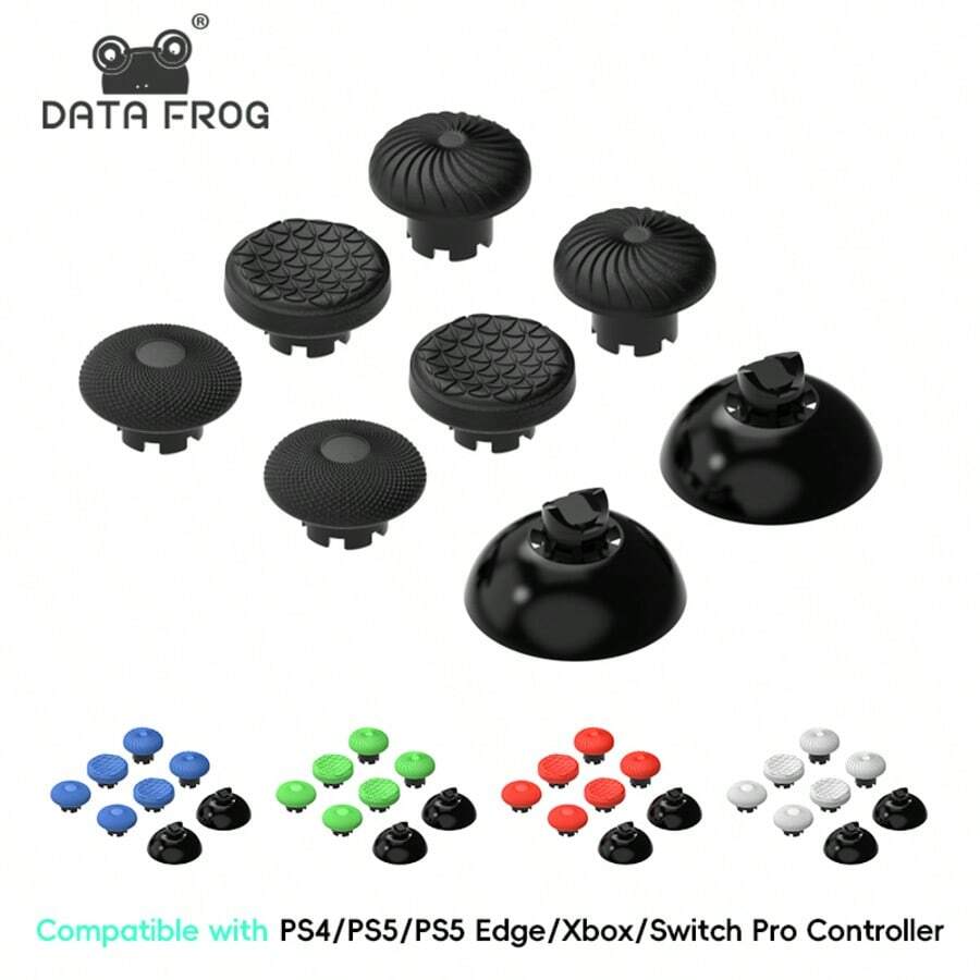 DATA FROG 适用于 PlayStation4 PlayStation5 Edge Elite 游戏控制器手柄高低摇杆帽 适用于 Xbo X 控制器替换配件 - 款式 - 查看 1