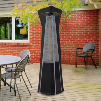 Freestanding Patio Heater Covers Waterproof With Zipper Outdoor Heater Cover Black Waterproof For Garden, Patio, Family Gathering