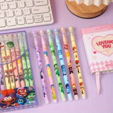 Sanrio Set Disney Brain Agent Team Erasable Black Core Neutral Pen, 0.5mm Tip, Cute Cartoon Design, Suitable For Office Use, Suitable For Writing And Drawing! Perfect Holiday And Birthday Gifts Back To School