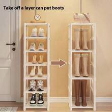 Estantería para zapatos, organizador de entrada de varios niveles y sencillo, gabinete para zapatos de talla grande nuevo que ahorra espacio - Multicolor - Ver 8