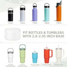 1 Peça Capa de Silicone para Copo, Protetor de Bottom Rosa Glitter, Compatível com Copo Térmico de 20-40oz e 12-24oz, Acessórios de Capa Antiderrapante para Garrafa de Água Esportiva