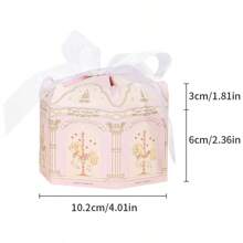 10PCS Najlepsze życzenia Elegancki Jednorożec Cukierki Torba, Weselne Przyjęcie Pudełko Upominkowe Z Wstążką Torby Prezentowe Czekoladowe Cukierki Opakowania Pudełka Prezentowe, Seria Karuzeli Urodzinowe Przyjęcie Pamięć, Pojedyncze Przyjęcie