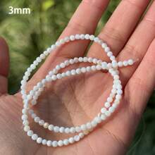 Miçangas Mistas de Conchas Redondas Naturais nas Cores Rosa Pastel, Roxo e Azul de 3mm, Acessórios de Joalheria DIY para Pulseiras, Colares e Brincos