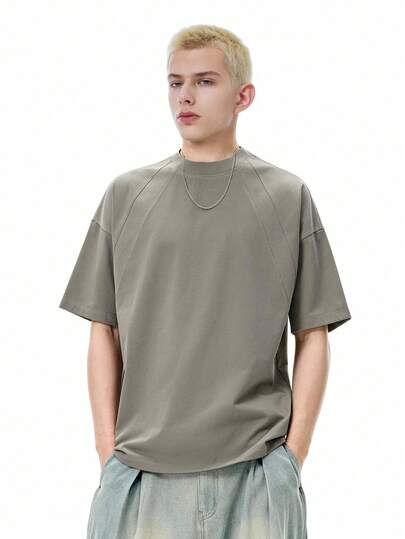 INFLATION 解构拼布短袖T恤，美式街头风格厚重Ins上衣，2025年春夏新品