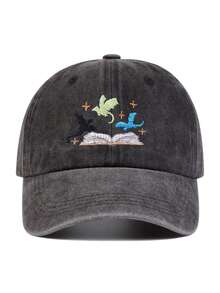 1顶水洗棒球帽 - 字母Logo棒球帽，舒适透气男女通用卡车帽，复古风格，适合户外运动和休闲穿着