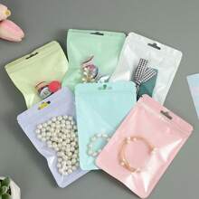 30pcs Macaron Color Self-Sealing Plastic Bags, Thicker Clear Colored Candy Bags, Sealing Pouches, Packaging Bags, Suitable For: Gift Wrapping, Valentine's Day Gift Packaging, Decorative Packaging, Storage Of Accessories, Sample Cosmetics, Office Supplies Back To School Valentine's Day