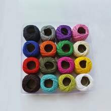 12pcs/16pcs DIY Hand-Woven No.8 Lace Thread Handball Embroidery Floss, Crochet Yarn Material Kit Crochet Hook Thread, Colors Random - Multicolor - View 10