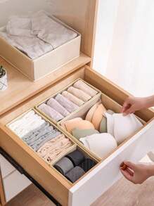 1/3/6pcs Washable Board Non-Woven Storage Box 3-Piece Set Without Cover Drawer Small Box Folding Small Size Three Pieces Set Storage Storage Underwear Socks Dress Pants Shoes Jeans Boots Skirt Bedroom, Organizer, Home Storage, White T Shirt Women, Black Pants Women, Ladies Winter Clothes, Dress,