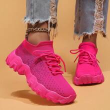 Women's Spring/Autumn 2025 New Mesh Slip-On Sneakers, Korean Casual Outdoor Running Sports Shoes
