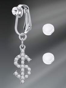 Fake Belly Piercing Fake Belly Ring For Women Fake Belly Button Piercing Clip On Belly Button Rings Fake Navel Ring Non Piercing Faux Belly Piercing Jewelry Dangle Non Piercing Fake Belly Piercing Jewelry, Clip On Earrings Non - Piercing Ears Cuff Set Stainless Steel Silver Gold CZ Fake Helix Cartilage Clip On Wrap Earrings Set For Women Non - Piercing Adjustable Ear Clip Without Ear Hole