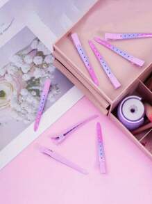 10 Stücke Metall Farbklammern ohne Nähte, bunte große Make-up und Gesichtswäsche Seitenklemmen, kissen-förmige Haarstyling-Haarspangen, Friseurwerkzeuge, Pony-Clips, Lockenwickler-Clips, Haraccessoires für Frauen, beliebte Pony-Clips geeignet für Friseursalons, und Heimgebrauch, flache Krallenklemmen, Haarspangen, Haarklammern