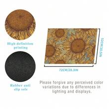 Tapis de cuisinière, dessous de plat tournesol et chat noir, résistant à la chaleur, antidérapant, résistant aux rayures, facile à nettoyer, convient pour la cuisinière, le plan de travail, le placard, le lave-vaisselle, la machine à laver, le sèche-linge, la plaque à induction et la table à repasser, protecteur de surface de cuisson en verre céramique, résistant à la chaleur, résistant aux rayures, couvre-plaque de cuisson antidérapant, tapis pour cafetière, tapis de machine à café - Multicolore - Voir 12