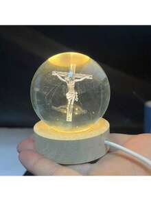 1pc Unisex Khaki-Color Base Eagle Shaped Crystal Ball For Study Room Living Room Decoration Graduation Birthday Gift