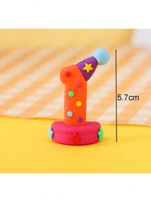 1/4/6pcs,Circus Theme Cake Topper Clown Jester Circus Animal Lion Elephant For 1st Happy Birthday Party Cake Decoration