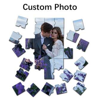 Custom Photo Puzzle Personalized Gift,500-Piece DIY Family Portrait Jigsaw,Upload Your Image For Unique Home Wall Art,Wedding Anniversary Puzzle Gift,Couple Photo Custom Jigsaw,Family Reunion Memory Puzzle