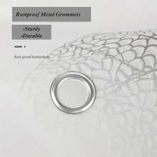 1pc PEVA Bathroom Shower Curtain Black And White Leaf Flower Modern Simple, Waterproof, Anti-Fouling, No-Drill, 12 Shower Curtain Hooks Free Home Bathroom Decor Fall Decor Bathroom Accessories Back To School - Black and White - View 7