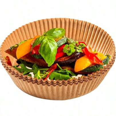 100 unidades de forminhas de papel de 16 cm adequadas para fritadeira a ar e forno