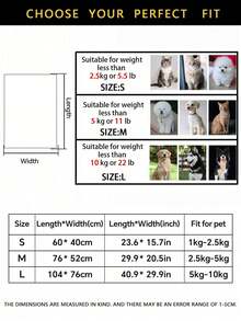 这款轻便、透气、可水洗且舒适的宠物毯由聚酯纤维制成，适合小型猫狗在秋冬季节使用。