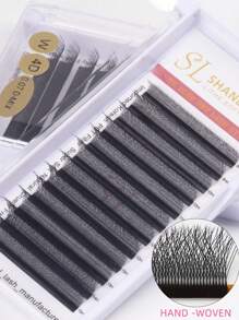 12 Rows 0.07 C/D/L Curl SHANEL YY 3DW 4DW Clover Lashes 8-15mm Automatic Flowering Premade Duoble Tips YY Handmade YY Cilios Type Natural Volume Eyelashes Extension