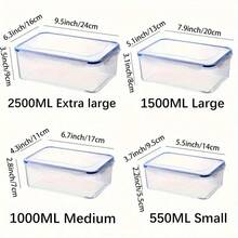 Transparent Plastic Food Storage Containers Set, Rectangular Sealed Lunch Box For Fridge Microwave, Suitable For Fruits, Vegetables, Salad - Microwave-Friendly Kitchen Storage Box, Kitchen Storage Utensils, Room Decoration, Suitable For Kitchen, Restaurant, Party, Camping, Gathering, Gift For Friends, Family Gift - Multicolor - View 12