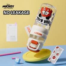 Disney 1 pieza Vaso de agua de paja, especial para estudiantes de primaria, hombres y mujeres, de gran capacidad, de plástico, botella de agua portátil de 600ml