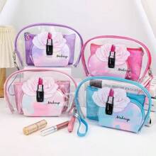 Set da 3 pezzi Pochette per cosmetici in PVC trasparente, set da regalo elegante per cosmetici