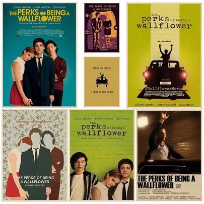 1pc Vintage Classic Movie The Perks Of Being A Wallflower Wall Art Poster Living Room Bar Cafe Bedroom Office Home Decorative Canvas Painting No Frame