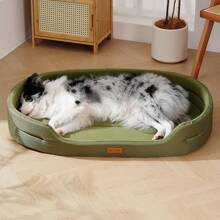 1 قطعة سرير حيوانات أليفة للكلاب والقطط، قاعدة قابلة للإزالة، مناسب لجميع الفصول، وسادة قابلة للعكس للربيع/الصيف والخريف/الشتاء، مملوءة بالرغوة، قاعدة مانعة للانزلاق ومقاومة للرطوبة، مريح وآمن للحيوانات الأليفة للنوم