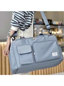 Sport Travel Bag With Waterproof Pocket Side Handle 30L Capacity YB601 - Azul - Ver 2