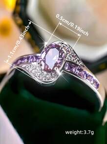 1 peça anéis clássicos de prata esterlina 925 com zircônia cúbica, joias de casamento para mulheres, joias finas