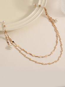 Sexy Double-Layer Tassel Nipple Chain Accessory For Women, Night Club Sexy Pearl Chest Chain Body Jewelry - Multicolor - View 6