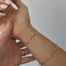 2 件/套临时纹身贴纸，创意豹纹、星星、荆棘心、“So What”字样，大胆逼真的人体艺术设计，防水防汗，持续 5-12 天，理想的礼物