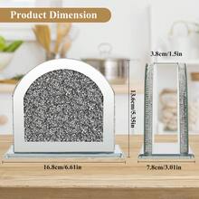 Crushed Diamond Glass Napkin Holder, Decorative Tableware For Dining Room Kitchen Countertop Organization - Multicolor - View 2