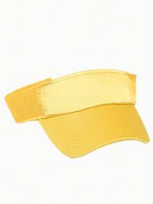 1pc Women's Fashion Faux Silk Satin Solid Color Sun Visor Cap - Multicolor - View 7
