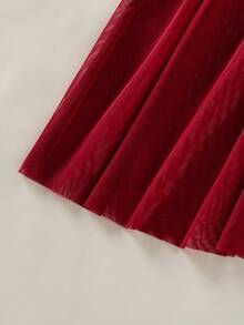 Ladies' Two Pieces Wine Red Court Mature Charm - Gorgeous And Sexy Nightgown, Embroidered Bow Brasieres Sin Varilla, Soft And Comfortable Home Wear, Suitable For All Seasons - 酒紅色 - 查看 4