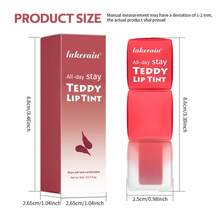 Lakerain 防水泰迪熊唇彩，丝绒哑光唇膏，持久显色轻盈不拔干唇彩，面部彩妆 - 彩色 - 查看 11