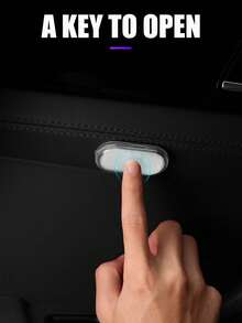 EIGIIS 1/2pcs Wireless Car Interior LED Lights, 6 High Brightness LED Beads, Portable USB Rechargeable, 5 Color Options - Multicolor - View 4