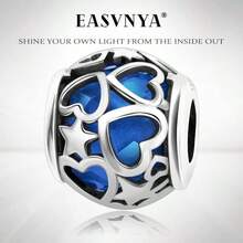 Easvnya New Hot-Selling Silver-Color Star & Moon Fully Studded Beads Series, Stereo Design Exquisite & Fashionable, DIY Jewelry Making Kit Suitable For Bracelet & Necklace, Fit For Charming Fashionable Women, Everyday Wear Or Special Occasion Decoration, Or Valentine's Day/Birthday Gift - Multicolor - View 14